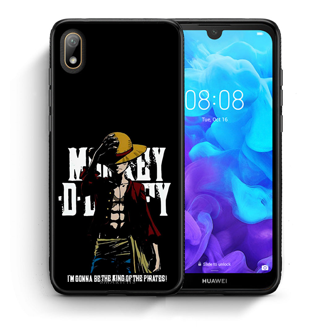 Θήκη Huawei Y5 2019 Pirate King από τη Smartfits με σχέδιο στο πίσω μέρος και μαύρο περίβλημα | Huawei Y5 2019 Pirate King case with colorful back and black bezels