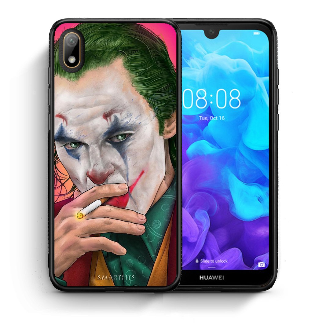 Θήκη Huawei Y5 2019 JokesOnU PopArt από τη Smartfits με σχέδιο στο πίσω μέρος και μαύρο περίβλημα | Huawei Y5 2019 JokesOnU PopArt case with colorful back and black bezels