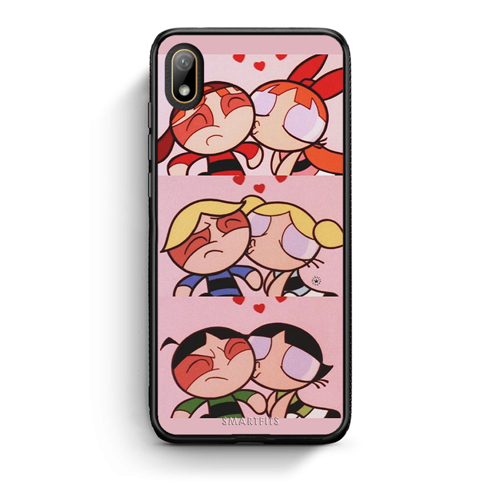 Huawei Y5 2019 Puff Love Θήκη Αγίου Βαλεντίνου από τη Smartfits με σχέδιο στο πίσω μέρος και μαύρο περίβλημα | Smartphone case with colorful back and black bezels by Smartfits