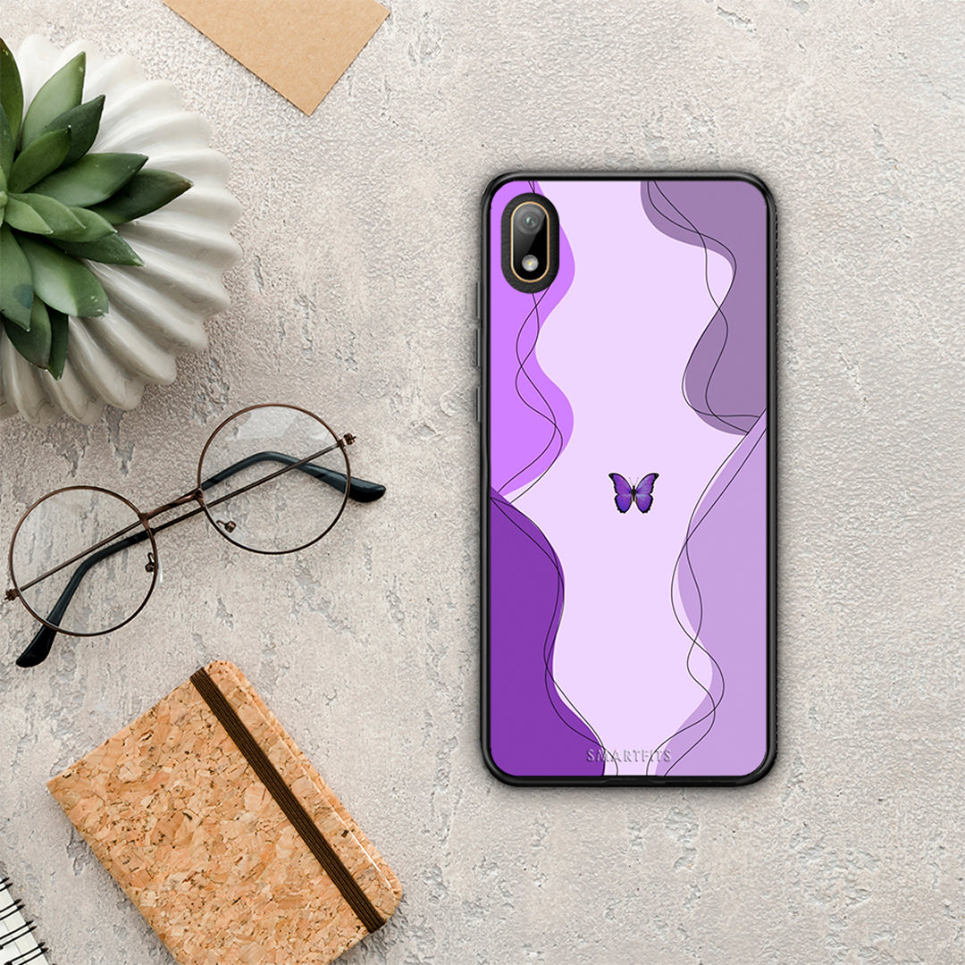 Purple Mariposa - Huawei Y5 2019 θήκη