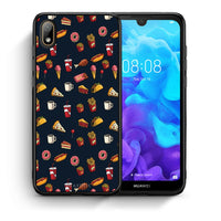 Thumbnail for Θήκη Huawei Y5 2019 Hungry Random από τη Smartfits με σχέδιο στο πίσω μέρος και μαύρο περίβλημα | Huawei Y5 2019 Hungry Random case with colorful back and black bezels
