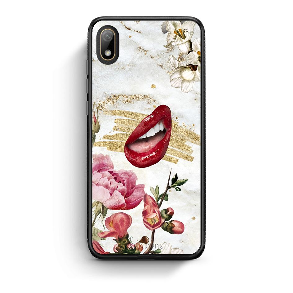 Huawei Y5 2019 Red Lips θήκη από τη Smartfits με σχέδιο στο πίσω μέρος και μαύρο περίβλημα | Smartphone case with colorful back and black bezels by Smartfits