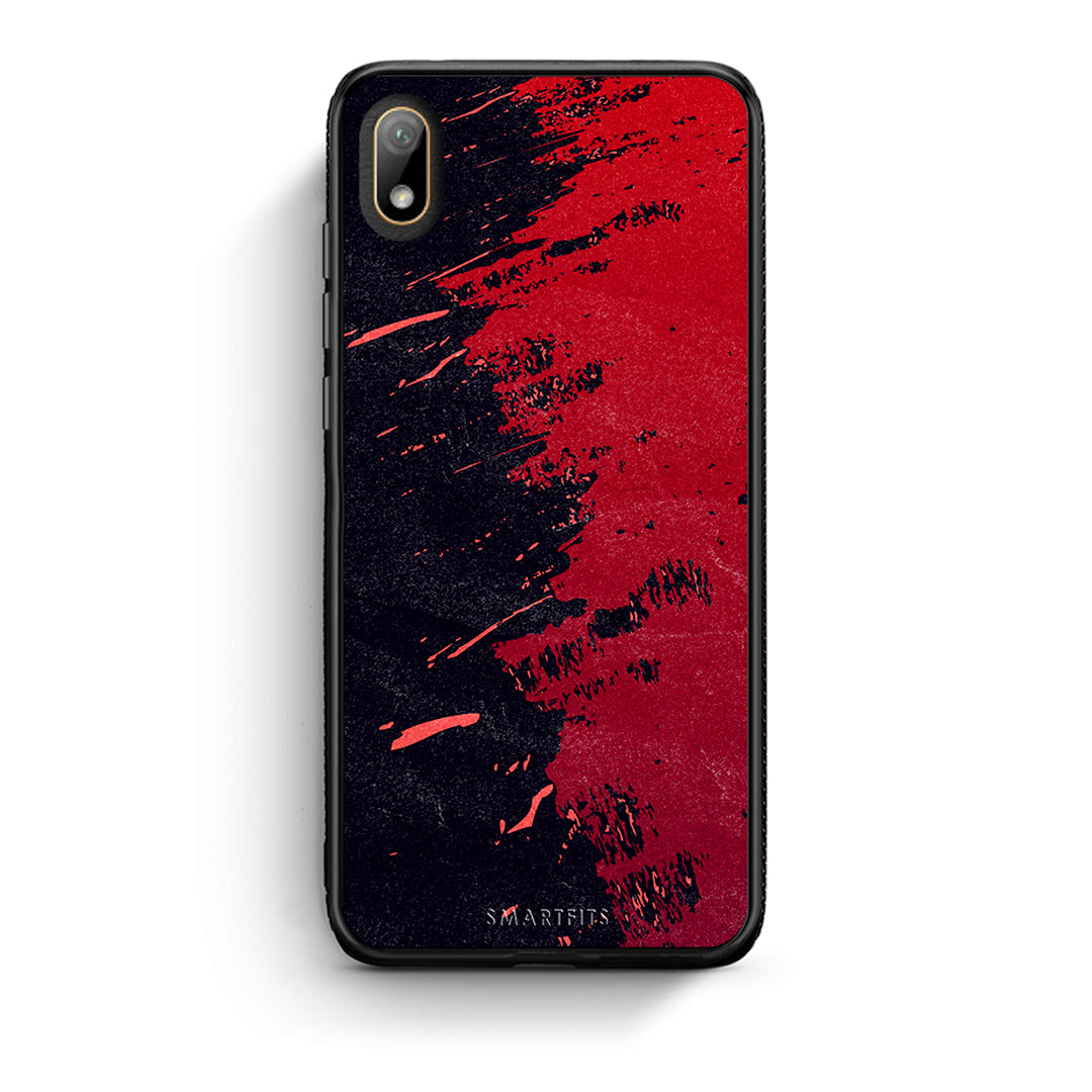 Huawei Y5 2019 Red Paint Θήκη Αγίου Βαλεντίνου από τη Smartfits με σχέδιο στο πίσω μέρος και μαύρο περίβλημα | Smartphone case with colorful back and black bezels by Smartfits