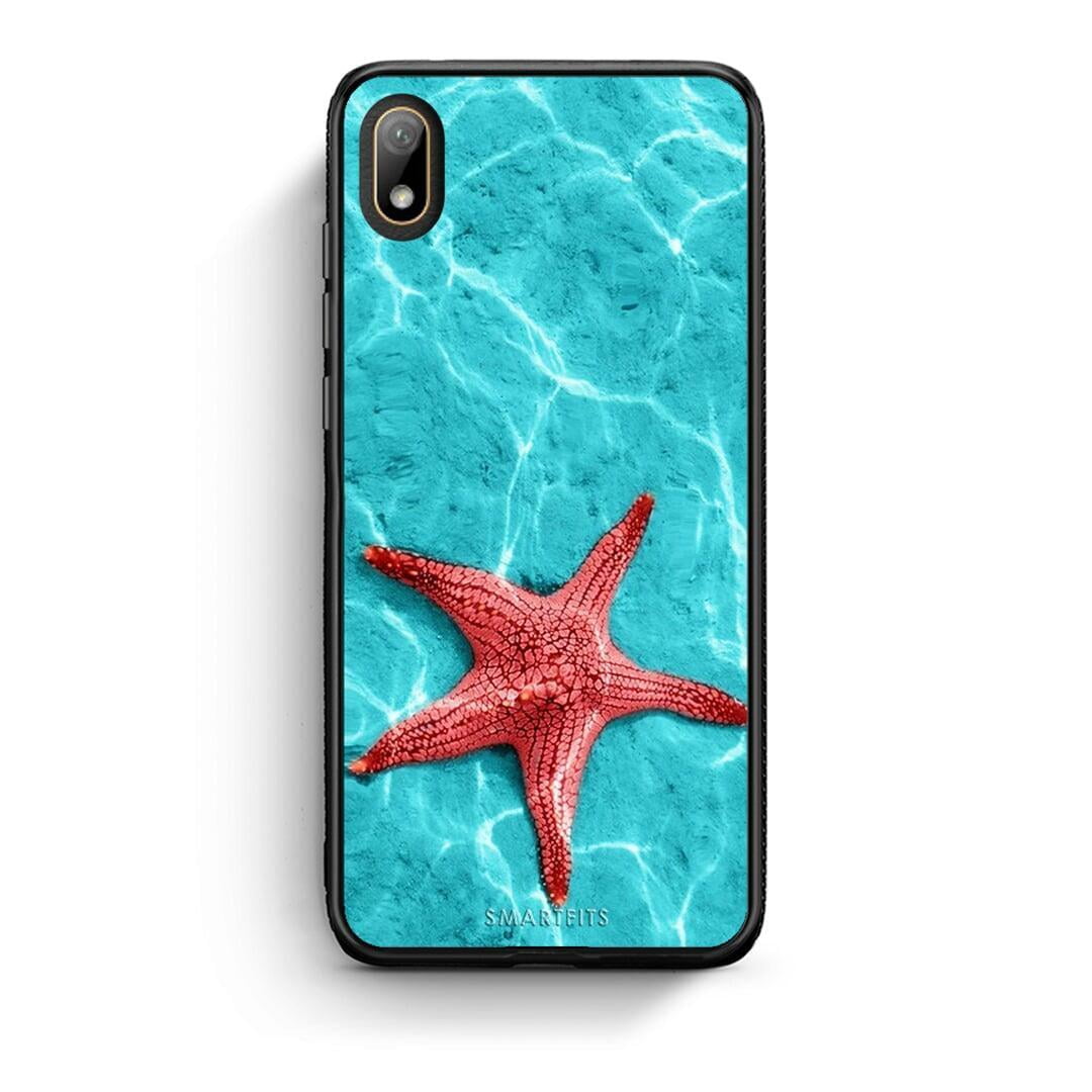 Huawei Y5 2019 Red Starfish Θήκη από τη Smartfits με σχέδιο στο πίσω μέρος και μαύρο περίβλημα | Smartphone case with colorful back and black bezels by Smartfits