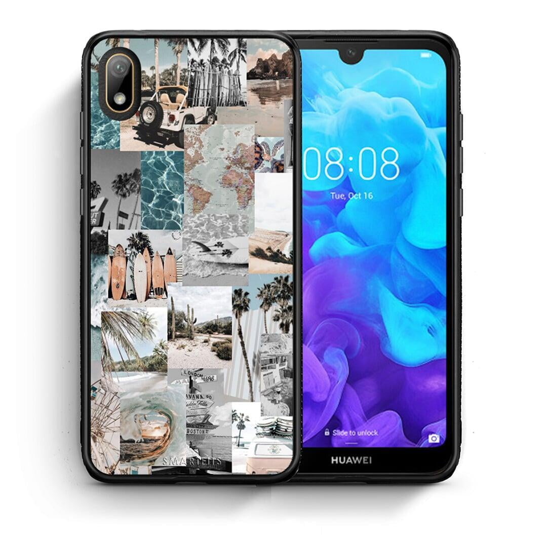 Θήκη Huawei Y5 2019 Retro Beach Life από τη Smartfits με σχέδιο στο πίσω μέρος και μαύρο περίβλημα | Huawei Y5 2019 Retro Beach Life case with colorful back and black bezels