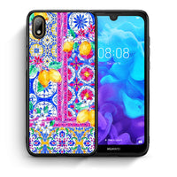 Thumbnail for Θήκη Huawei Y5 2019 Retro Spring από τη Smartfits με σχέδιο στο πίσω μέρος και μαύρο περίβλημα | Huawei Y5 2019 Retro Spring case with colorful back and black bezels