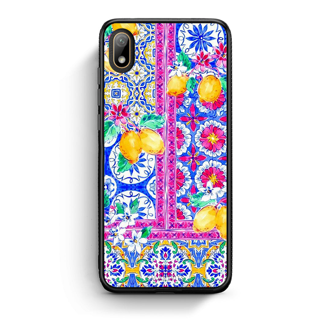 Huawei Y5 2019 Retro Spring θήκη από τη Smartfits με σχέδιο στο πίσω μέρος και μαύρο περίβλημα | Smartphone case with colorful back and black bezels by Smartfits