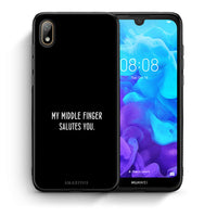 Thumbnail for Θήκη Huawei Y5 2019 Salute από τη Smartfits με σχέδιο στο πίσω μέρος και μαύρο περίβλημα | Huawei Y5 2019 Salute case with colorful back and black bezels