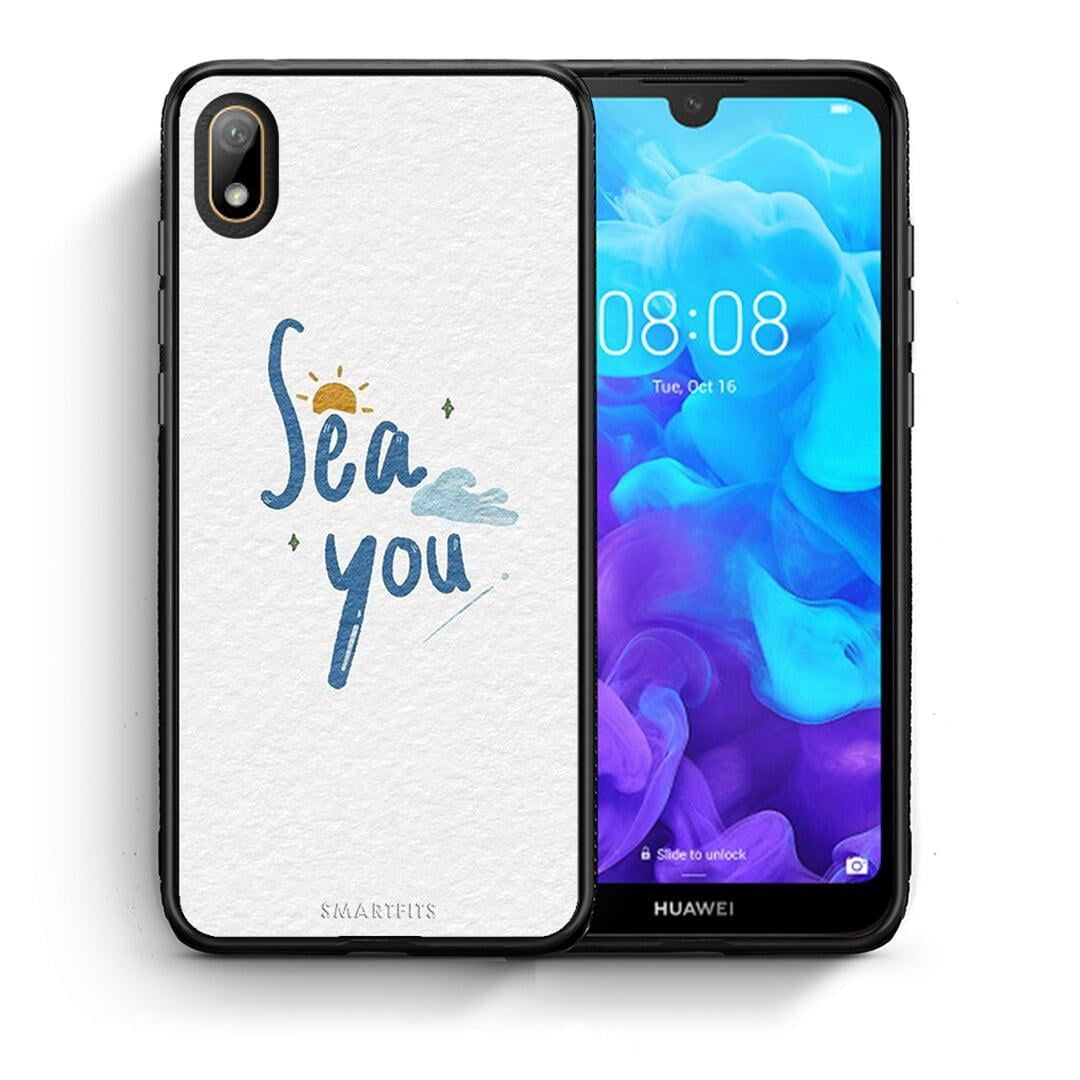 Θήκη Huawei Y5 2019 Sea You από τη Smartfits με σχέδιο στο πίσω μέρος και μαύρο περίβλημα | Huawei Y5 2019 Sea You case with colorful back and black bezels