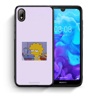 Θήκη Huawei Y5 2019 So Happy από τη Smartfits με σχέδιο στο πίσω μέρος και μαύρο περίβλημα | Huawei Y5 2019 So Happy case with colorful back and black bezels