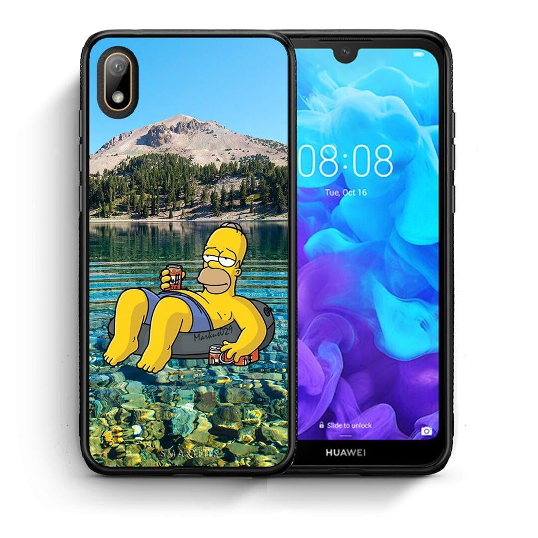 Θήκη Huawei Y5 2019 Summer Happiness από τη Smartfits με σχέδιο στο πίσω μέρος και μαύρο περίβλημα | Huawei Y5 2019 Summer Happiness case with colorful back and black bezels