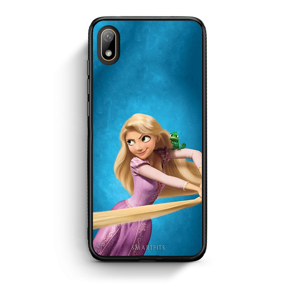 Huawei Y5 2019 Tangled 2 Θήκη Αγίου Βαλεντίνου από τη Smartfits με σχέδιο στο πίσω μέρος και μαύρο περίβλημα | Smartphone case with colorful back and black bezels by Smartfits