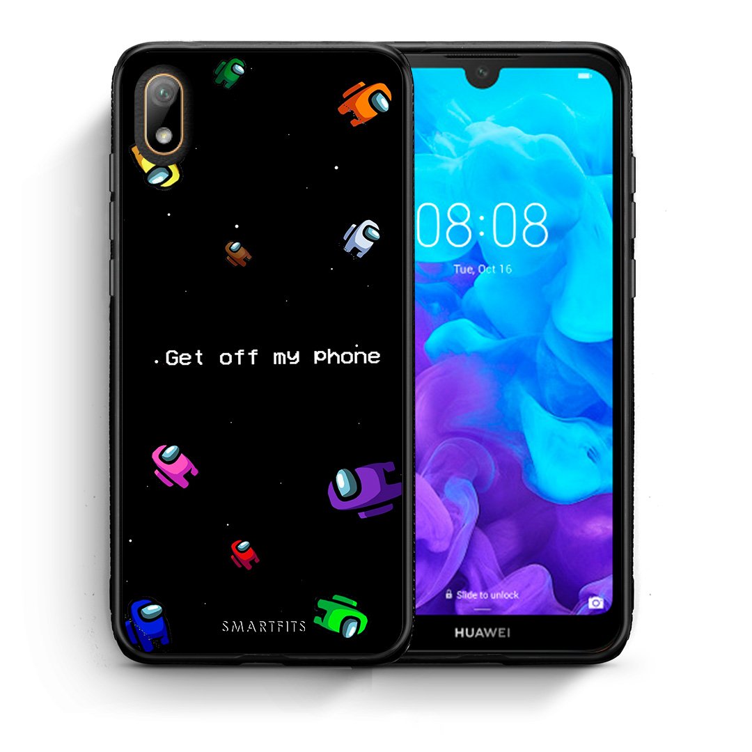 Θήκη Huawei Y5 2019 AFK Text από τη Smartfits με σχέδιο στο πίσω μέρος και μαύρο περίβλημα | Huawei Y5 2019 AFK Text case with colorful back and black bezels