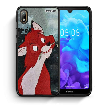 Θήκη Huawei Y5 2019 Tod And Vixey Love 1 από τη Smartfits με σχέδιο στο πίσω μέρος και μαύρο περίβλημα | Huawei Y5 2019 Tod And Vixey Love 1 case with colorful back and black bezels