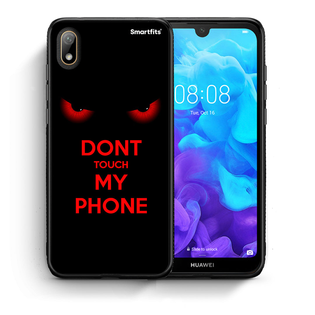 Θήκη Huawei Y5 2019 Touch My Phone από τη Smartfits με σχέδιο στο πίσω μέρος και μαύρο περίβλημα | Huawei Y5 2019 Touch My Phone case with colorful back and black bezels