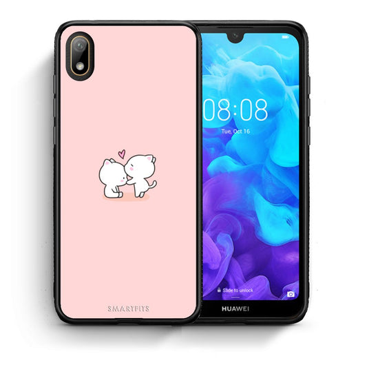 Θήκη Huawei Y5 2019 Love Valentine από τη Smartfits με σχέδιο στο πίσω μέρος και μαύρο περίβλημα | Huawei Y5 2019 Love Valentine case with colorful back and black bezels