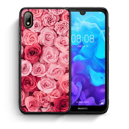 Θήκη Huawei Y5 2019 RoseGarden Valentine από τη Smartfits με σχέδιο στο πίσω μέρος και μαύρο περίβλημα | Huawei Y5 2019 RoseGarden Valentine case with colorful back and black bezels