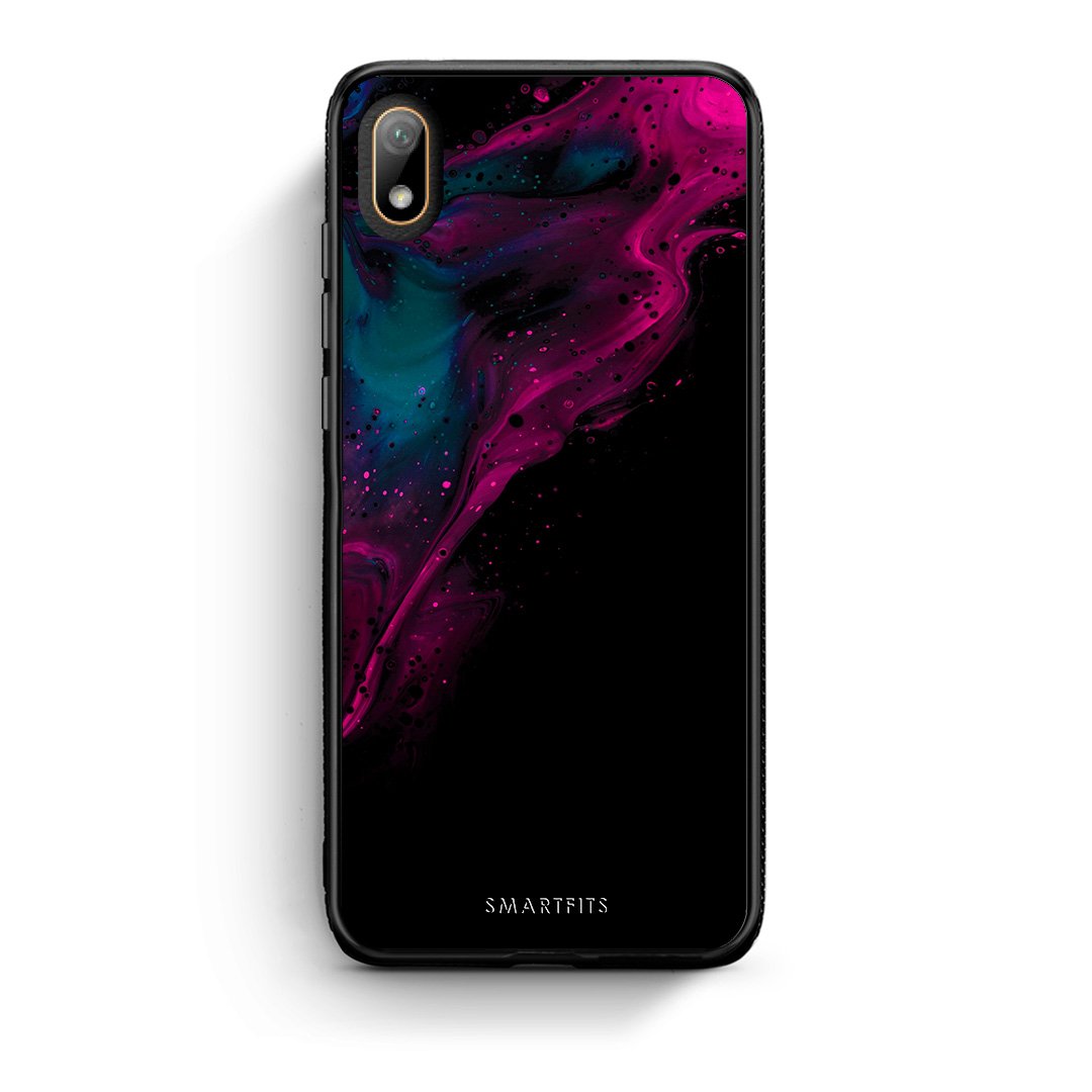 4 - Huawei Y5 2019 Pink Black Watercolor case, cover, bumper