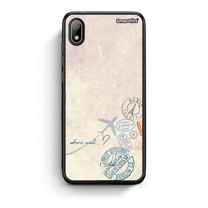 Huawei Y5 2019 Where Next Θήκη από τη Smartfits με σχέδιο στο πίσω μέρος και μαύρο περίβλημα | Smartphone case with colorful back and black bezels by Smartfits
