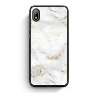 Thumbnail for Huawei Y5 2019 White Gold Marble θήκη από τη Smartfits με σχέδιο στο πίσω μέρος και μαύρο περίβλημα | Smartphone case with colorful back and black bezels by Smartfits