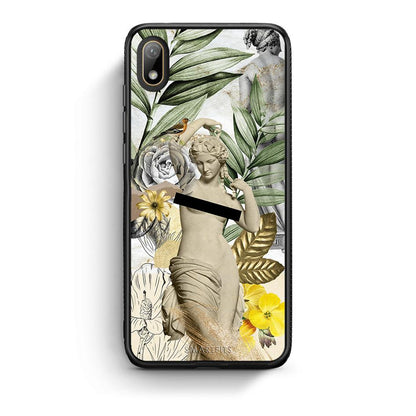 Huawei Y5 2019 Woman Statue θήκη από τη Smartfits με σχέδιο στο πίσω μέρος και μαύρο περίβλημα | Smartphone case with colorful back and black bezels by Smartfits