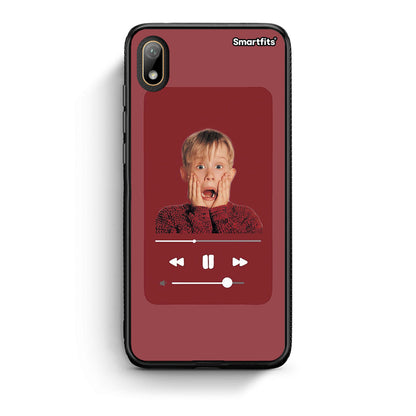 Huawei Y5 2019 Xmas Alone Music θήκη από τη Smartfits με σχέδιο στο πίσω μέρος και μαύρο περίβλημα | Smartphone case with colorful back and black bezels by Smartfits
