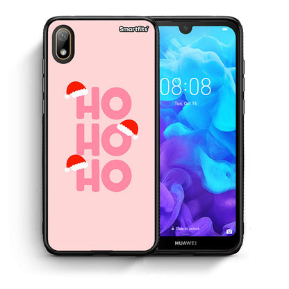Θήκη Huawei Y5 2019 Xmas Ho Ho Ho από τη Smartfits με σχέδιο στο πίσω μέρος και μαύρο περίβλημα | Huawei Y5 2019 Xmas Ho Ho Ho case with colorful back and black bezels