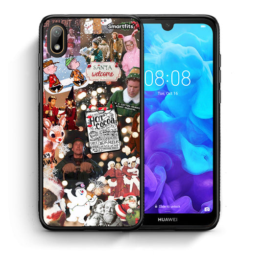 Θήκη Huawei Y5 2019 Xmas Movies από τη Smartfits με σχέδιο στο πίσω μέρος και μαύρο περίβλημα | Huawei Y5 2019 Xmas Movies case with colorful back and black bezels