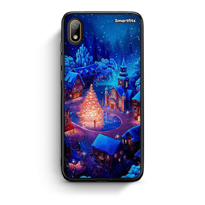 Huawei Y5 2019 Xmas Village θήκη από τη Smartfits με σχέδιο στο πίσω μέρος και μαύρο περίβλημα | Smartphone case with colorful back and black bezels by Smartfits