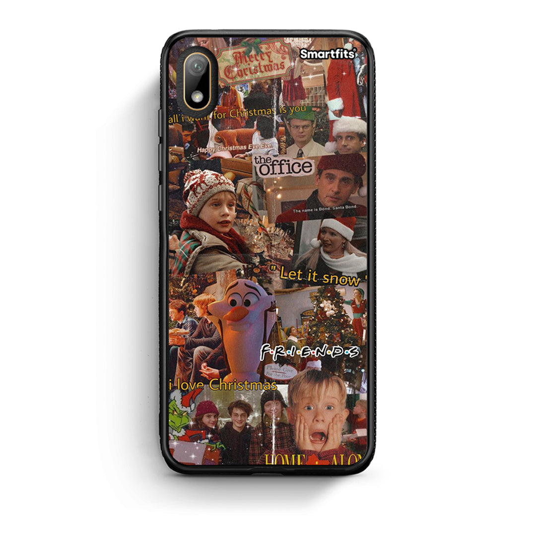 Huawei Y5 2019 Xmas Wishes θήκη από τη Smartfits με σχέδιο στο πίσω μέρος και μαύρο περίβλημα | Smartphone case with colorful back and black bezels by Smartfits