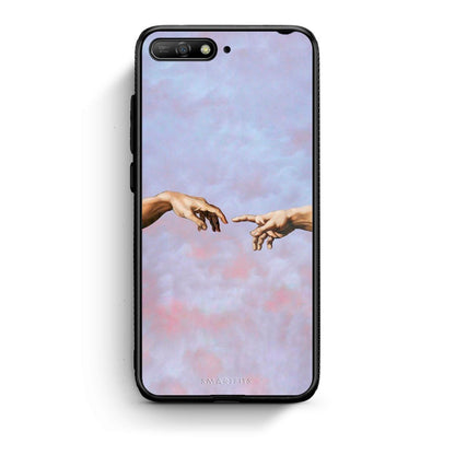 Huawei Y6 2018 Adam Hand θήκη από τη Smartfits με σχέδιο στο πίσω μέρος και μαύρο περίβλημα | Smartphone case with colorful back and black bezels by Smartfits