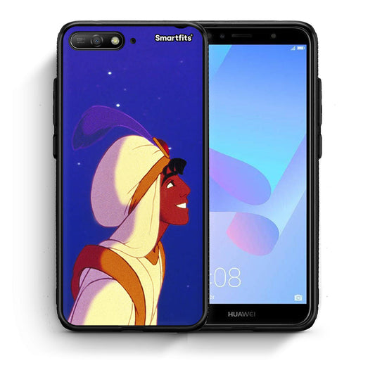 Θήκη Huawei Y6 2018 Alladin And Jasmine Love 1 από τη Smartfits με σχέδιο στο πίσω μέρος και μαύρο περίβλημα | Huawei Y6 2018 Alladin And Jasmine Love 1 case with colorful back and black bezels