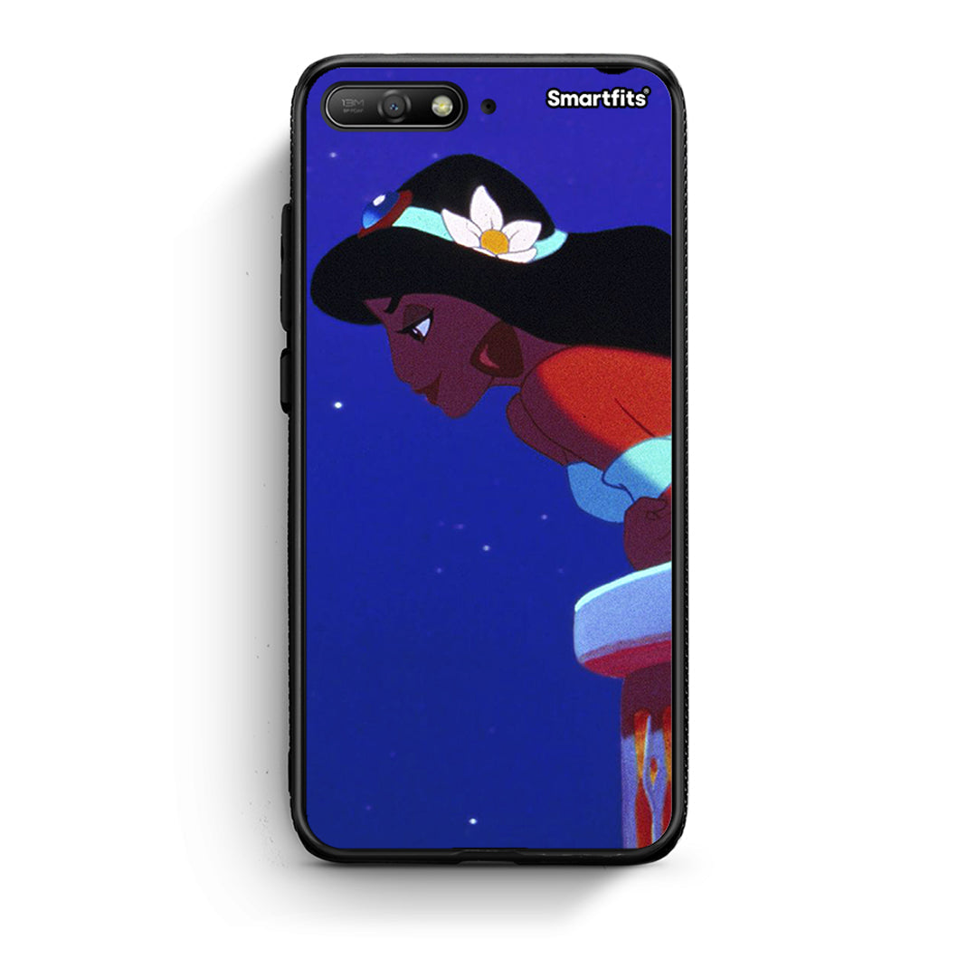 Huawei Y6 2018 Alladin And Jasmine Love 2 θήκη από τη Smartfits με σχέδιο στο πίσω μέρος και μαύρο περίβλημα | Smartphone case with colorful back and black bezels by Smartfits