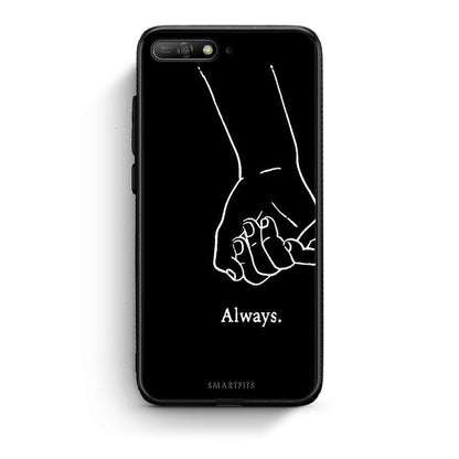 Huawei Y6 2018 Always & Forever 1 Θήκη Αγίου Βαλεντίνου από τη Smartfits με σχέδιο στο πίσω μέρος και μαύρο περίβλημα | Smartphone case with colorful back and black bezels by Smartfits