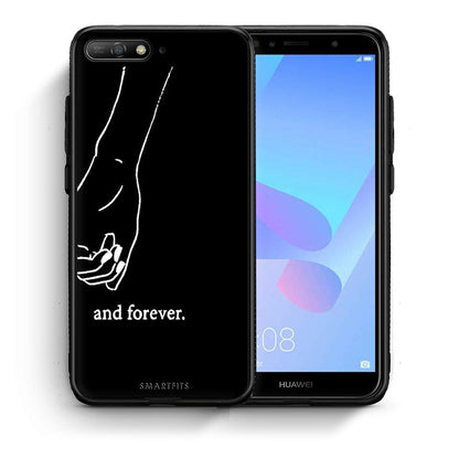 Θήκη Αγίου Βαλεντίνου Huawei Y6 2018 Always & Forever 2 από τη Smartfits με σχέδιο στο πίσω μέρος και μαύρο περίβλημα | Huawei Y6 2018 Always & Forever 2 case with colorful back and black bezels