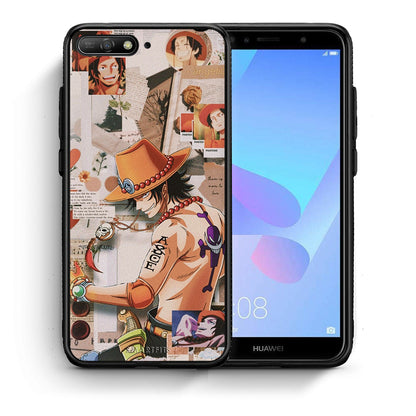 Θήκη Huawei Y6 2018 Anime Collage από τη Smartfits με σχέδιο στο πίσω μέρος και μαύρο περίβλημα | Huawei Y6 2018 Anime Collage case with colorful back and black bezels