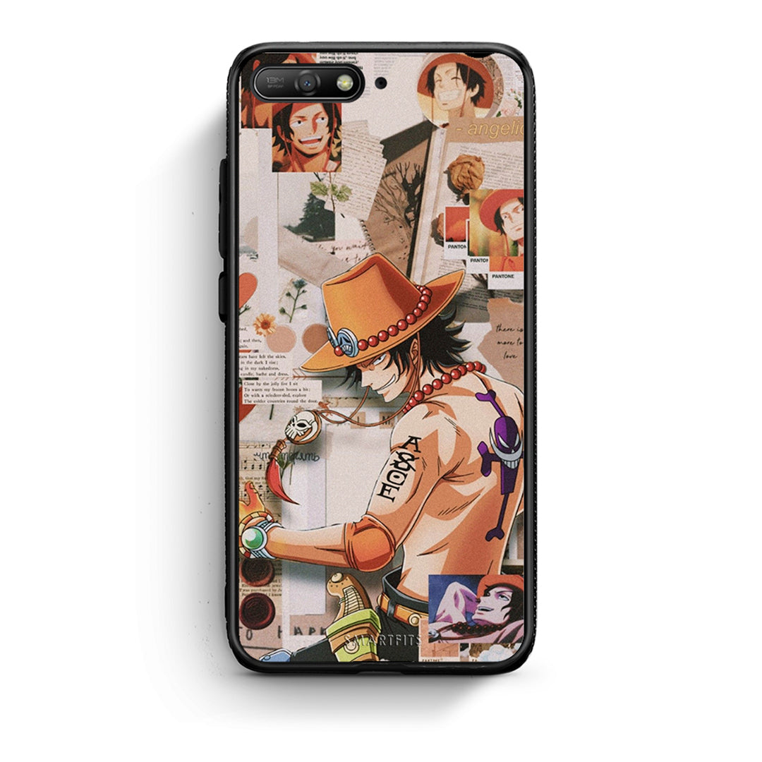 Huawei Y6 2018 Anime Collage θήκη από τη Smartfits με σχέδιο στο πίσω μέρος και μαύρο περίβλημα | Smartphone case with colorful back and black bezels by Smartfits
