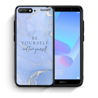 Thumbnail for Θήκη Huawei Y6 2018 Be Yourself από τη Smartfits με σχέδιο στο πίσω μέρος και μαύρο περίβλημα | Huawei Y6 2018 Be Yourself case with colorful back and black bezels