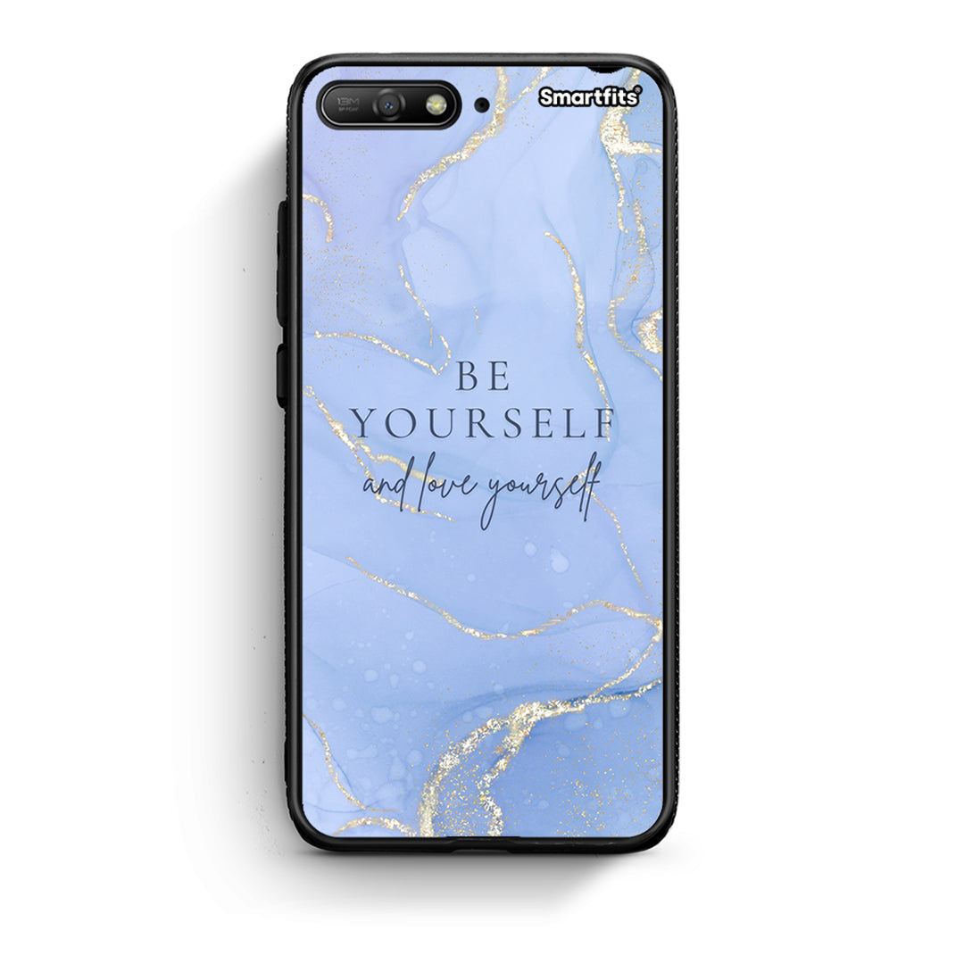 Huawei Y6 2018 Be Yourself θήκη από τη Smartfits με σχέδιο στο πίσω μέρος και μαύρο περίβλημα | Smartphone case with colorful back and black bezels by Smartfits
