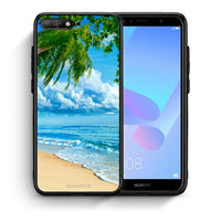 Thumbnail for Θήκη Huawei Y6 2018 Beautiful Beach από τη Smartfits με σχέδιο στο πίσω μέρος και μαύρο περίβλημα | Huawei Y6 2018 Beautiful Beach case with colorful back and black bezels