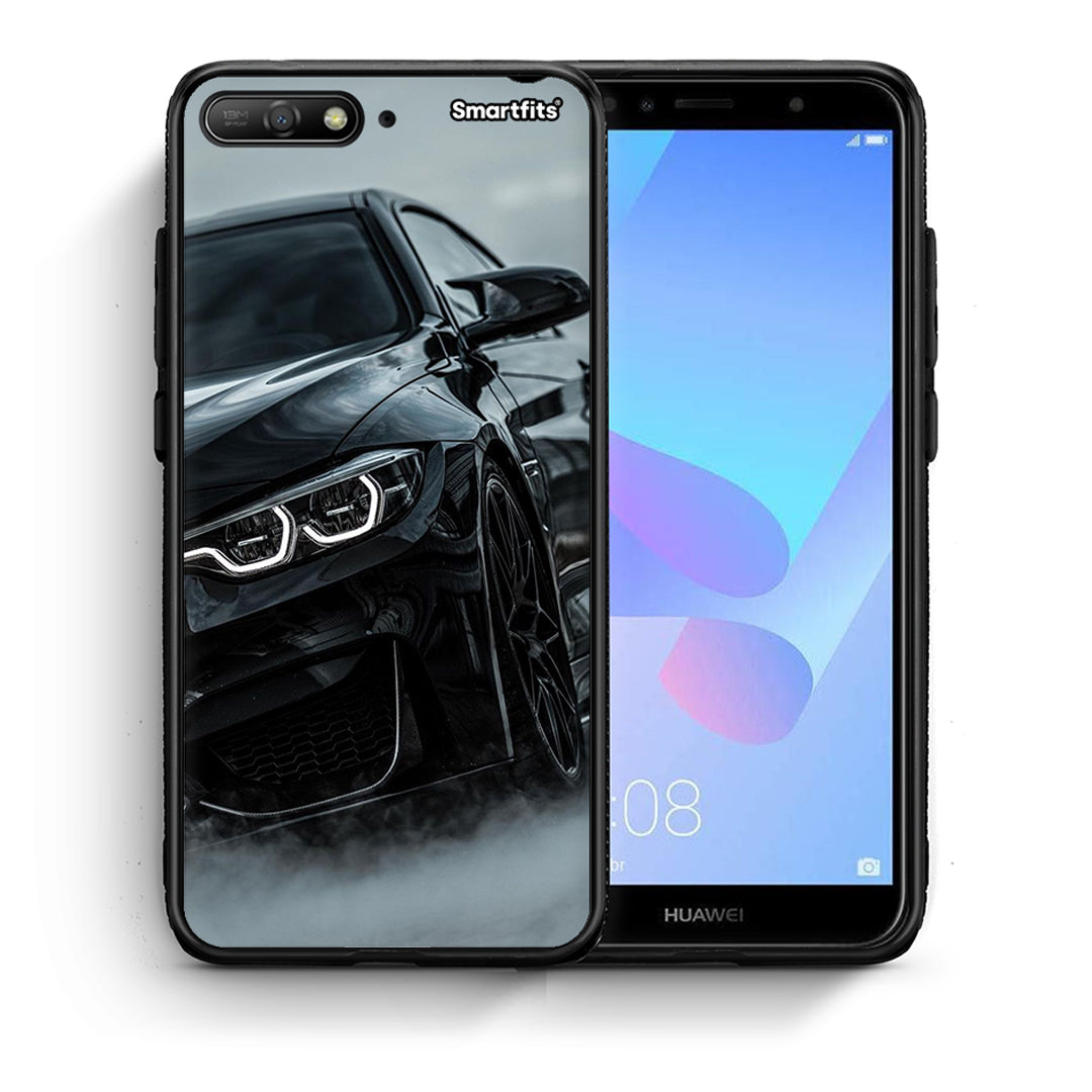 Θήκη Huawei Y6 2018 Black BMW από τη Smartfits με σχέδιο στο πίσω μέρος και μαύρο περίβλημα | Huawei Y6 2018 Black BMW case with colorful back and black bezels