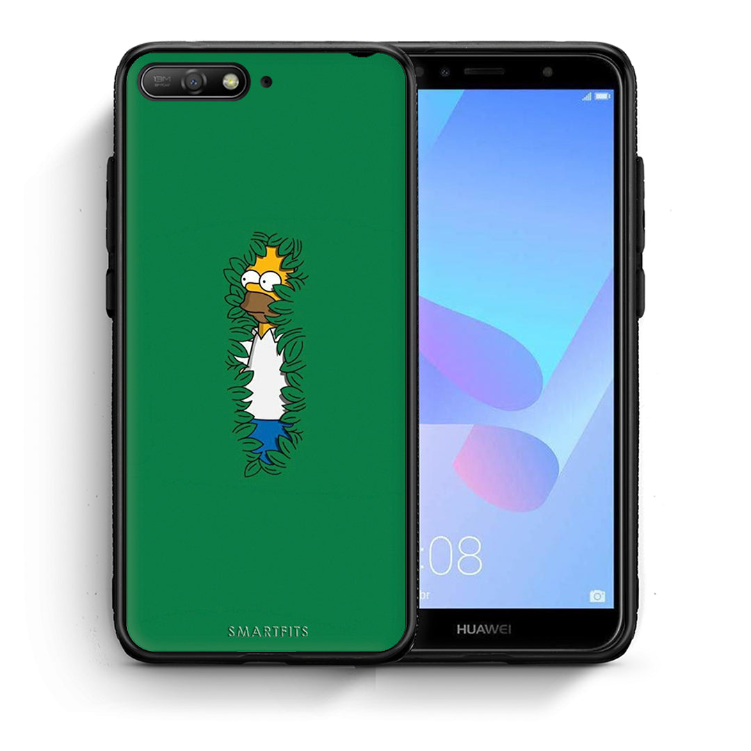 Θήκη Αγίου Βαλεντίνου Huawei Y6 2018 Bush Man από τη Smartfits με σχέδιο στο πίσω μέρος και μαύρο περίβλημα | Huawei Y6 2018 Bush Man case with colorful back and black bezels