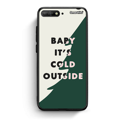 Huawei Y6 2018 Cold Outside θήκη από τη Smartfits με σχέδιο στο πίσω μέρος και μαύρο περίβλημα | Smartphone case with colorful back and black bezels by Smartfits