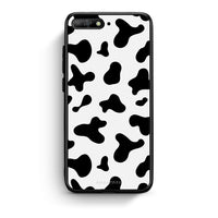 Thumbnail for Huawei Y6 2018 Cow Print θήκη από τη Smartfits με σχέδιο στο πίσω μέρος και μαύρο περίβλημα | Smartphone case with colorful back and black bezels by Smartfits
