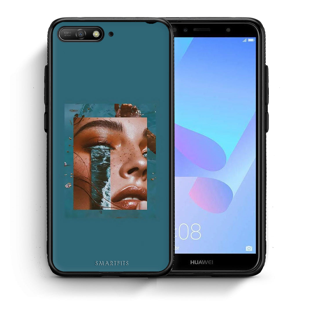 Θήκη Huawei Y6 2018 Cry An Ocean από τη Smartfits με σχέδιο στο πίσω μέρος και μαύρο περίβλημα | Huawei Y6 2018 Cry An Ocean case with colorful back and black bezels