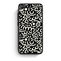 Thumbnail for Huawei Y6 2018 Doodle Art Θήκη από τη Smartfits με σχέδιο στο πίσω μέρος και μαύρο περίβλημα | Smartphone case with colorful back and black bezels by Smartfits