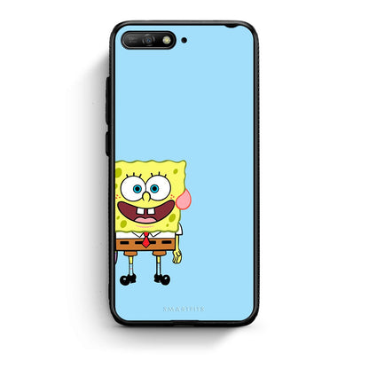 Huawei Y6 2018 Friends Bob θήκη από τη Smartfits με σχέδιο στο πίσω μέρος και μαύρο περίβλημα | Smartphone case with colorful back and black bezels by Smartfits