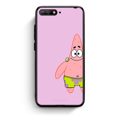 Huawei Y6 2018  Friends Patrick θήκη από τη Smartfits με σχέδιο στο πίσω μέρος και μαύρο περίβλημα | Smartphone case with colorful back and black bezels by Smartfits