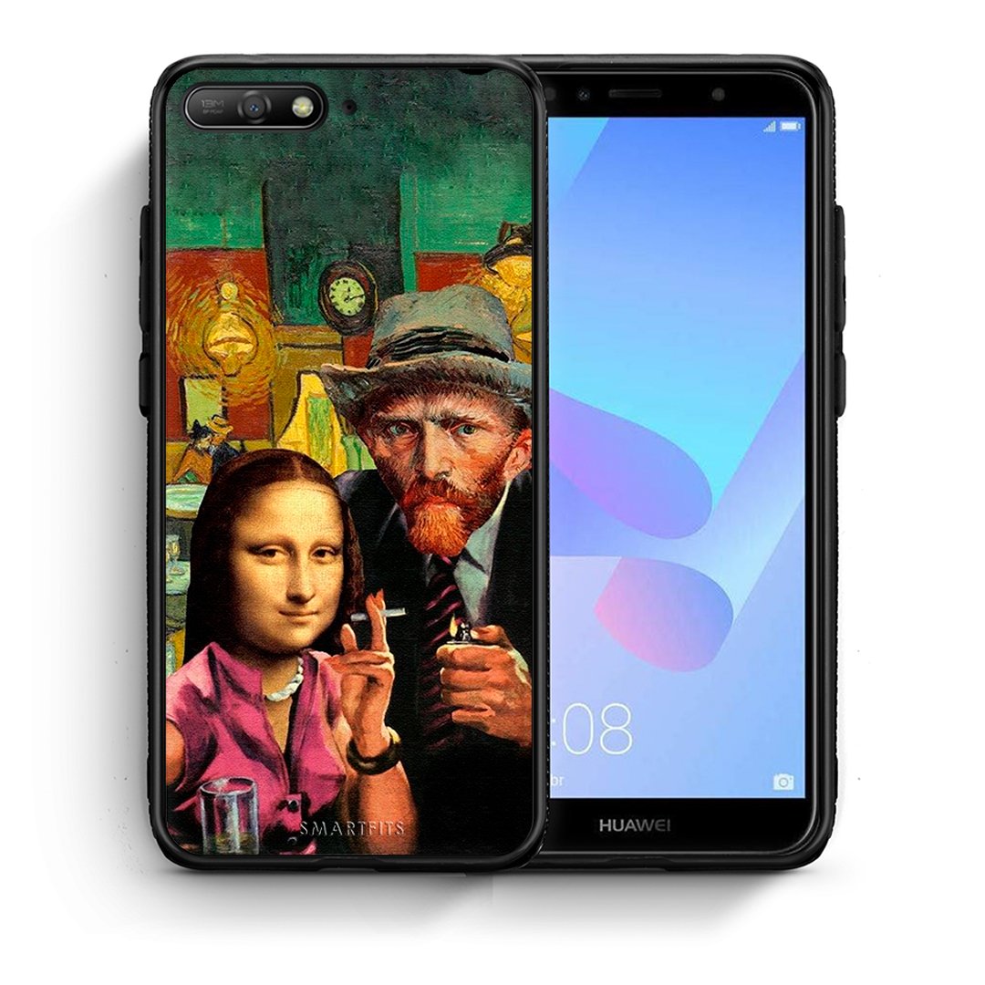 Θήκη Huawei Y6 2018 Funny Art από τη Smartfits με σχέδιο στο πίσω μέρος και μαύρο περίβλημα | Huawei Y6 2018 Funny Art case with colorful back and black bezels
