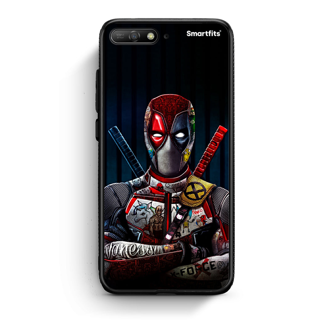 Huawei Y6 2018 Funny Guy θήκη από τη Smartfits με σχέδιο στο πίσω μέρος και μαύρο περίβλημα | Smartphone case with colorful back and black bezels by Smartfits